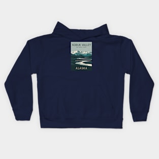 Kobuk Valley National Park Alaska Minimalist Travel Poster Kids Hoodie